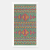 Southwest Sagebrush Green Geometric Design Servet (Voorkant)