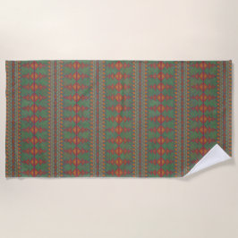 Southwest Sagebrush Green Geometric Design Strandlaken