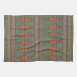 Southwest Sagebrush Green Geometric Design Theedoek