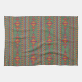 Southwest Sagebrush Green Geometric Design Theedoek