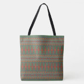 Southwest Sagebrush Green Geometric Design Tote Bag (Voorkant)