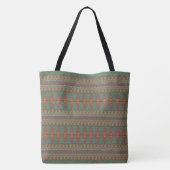 Southwest Sagebrush Green Geometric Design Tote Bag (Achterkant)