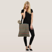 Southwest Sagebrush Green Geometric Design Tote Bag (Op model)