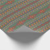 Southwest Sagebrush Green Geometric Design Wrappin Cadeaupapier (Hoek)