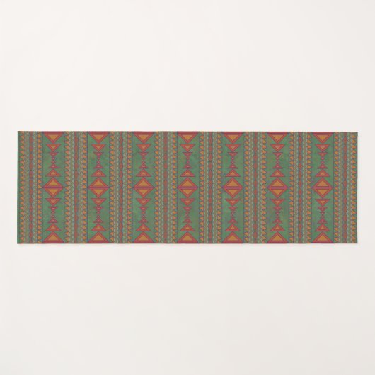 Southwest Sagebrush Green Geometric Design Yoga Ma Yogamat (Voorkant (horizontaal))