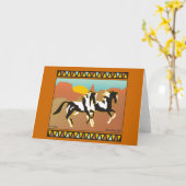 Southwest Spirit Equestrian Note Card Kaart (Yellow Flower)