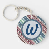 Southwest strepen aangepaste initiaal sleutelhange sleutelhanger (Voorkant)