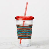 Southwest Style Geometric Cameron Gorge Design Acryl Drinkbeker (Achterkant)