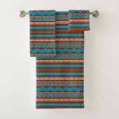 Southwest Style Geometric Cameron Gorge Design Bad Handdoek (Insitu)
