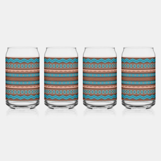Southwest Style Geometric Cameron Gorge Design Blikvorm Glas (Achterkant)