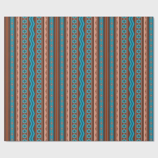 Southwest Style Geometric Cameron Gorge Design Cadeaupapier (Vlak)