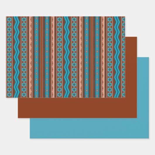 Southwest Style Geometric Cameron Gorge Design Inpakpapier Vel (Set)