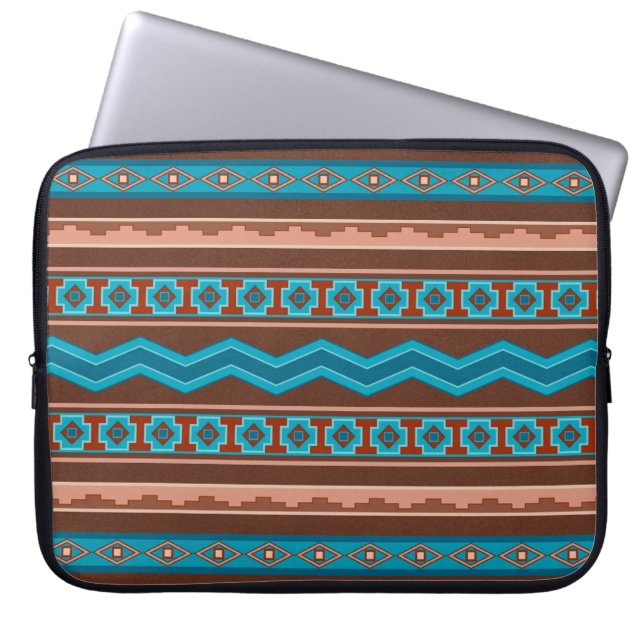 Southwest Style Geometric Cameron Gorge Design Laptop Sleeve (Voorkant)