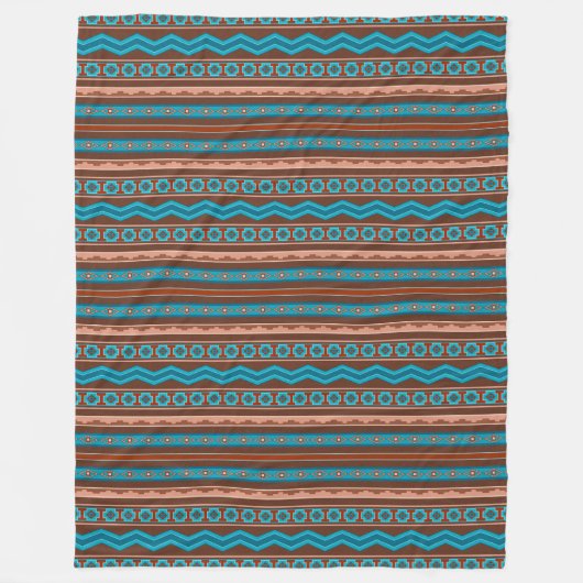 Southwest Style Geometric Cameron Gorge Design Lg Fleece Deken (Voorkant)