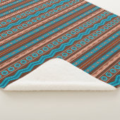 Southwest Style Geometric Cameron Gorge Design Lg Sherpa Deken (3/4)
