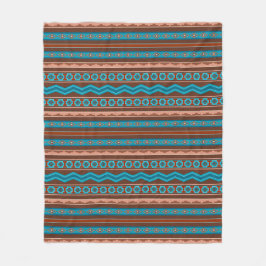 Southwest Style Geometric Cameron Gorge Design Med Fleece Deken