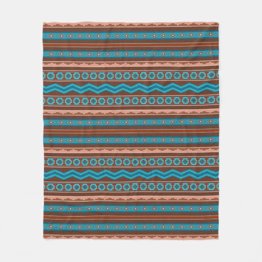 Southwest Style Geometric Cameron Gorge Design Med Fleece Deken (Voorkant)