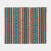 Southwest Style Geometric Cameron Gorge Design Med Fleece Deken (Voorkant (Horizontaal))
