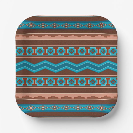 Southwest Style Geometric Cameron Gorge Design Papieren Bordje (Voorkant)