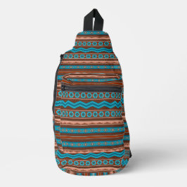 Southwest Style Geometric Cameron Gorge Design Sling Bag
