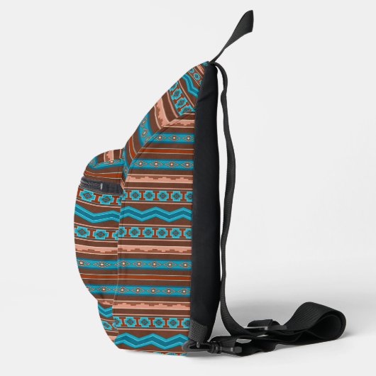 Southwest Style Geometric Cameron Gorge Design Sling Bag (Rechts)