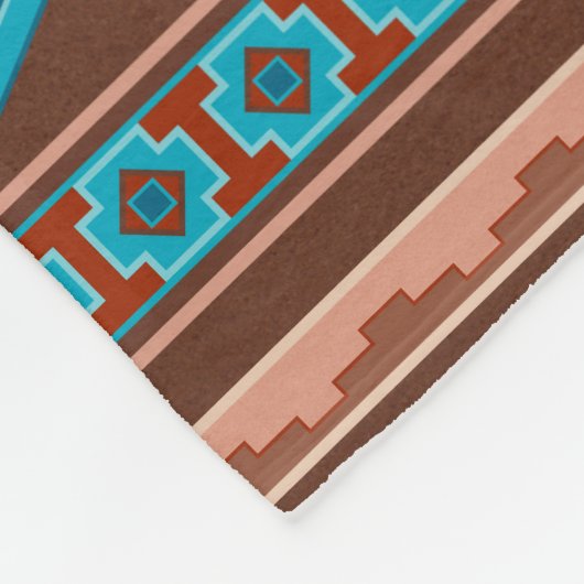 Southwest Style Geometric Cameron Gorge Design Sm Fleece Deken (Hoek)