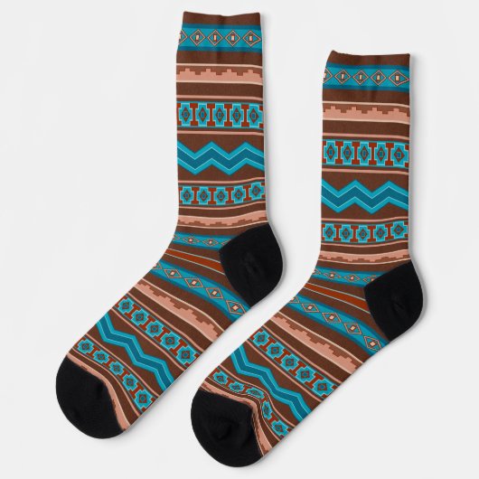 Southwest Style Geometric Cameron Gorge Design Sokken (Links)