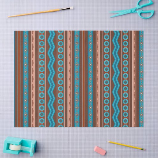 Southwest Style Geometric Cameron Gorge Design Tissuepapier (Craft)