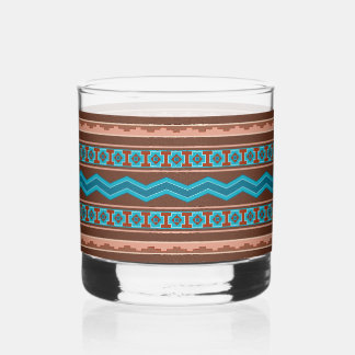 Southwest Style Geometric Cameron Gorge Design Whisky Glas
