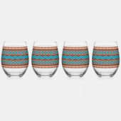 Southwest Style Geometric Cameron Gorge Design Wijnglas Zonder Voet (Links)