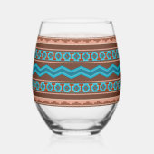 Southwest Style Geometric Cameron Gorge Design Wijnglas Zonder Voet (Achterkant)