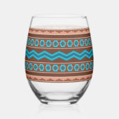 Southwest Style Geometric Cameron Gorge Design Wijnglas Zonder Voet (Links)