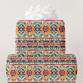 Southwest Style Waterverf kleurrijke verjaardag Cadeaupapier