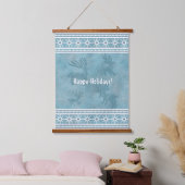 Southwest Style Winter Thema gepersonaliseerd blau Hangend Wandkleed (Slaapkamer)