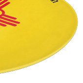 Southwest Style Zia Heart New Mexico Gold & Red Snijplank (Hoek)