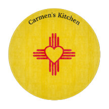 Southwest Style Zia Heart New Mexico Gold & Red