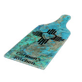 Southwest Style Zia Heart Turquoise New Mexico Snijplank (Hoek)