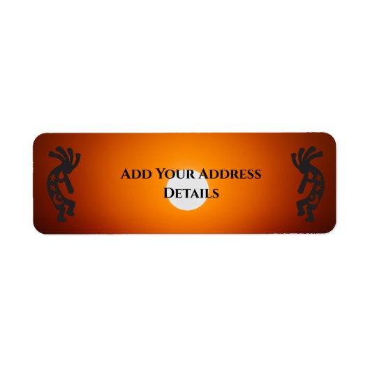 Southwest Sun Kokopelli-adreslabel Etiket (Voorkant)