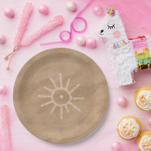 Southwest Sun Petroglyph Papieren Bordje (Feest)