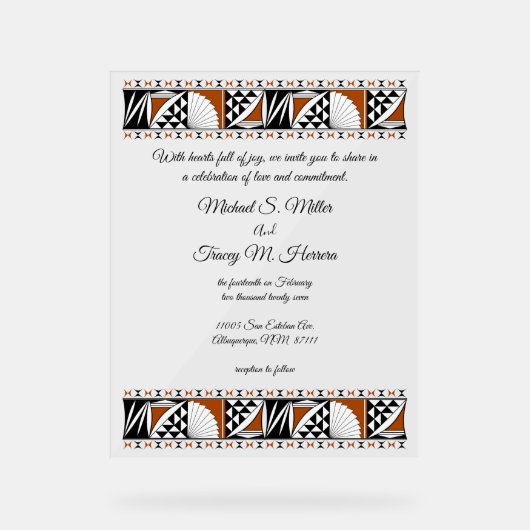 Southwest Sunrise Acryl Bord (Voorkant)