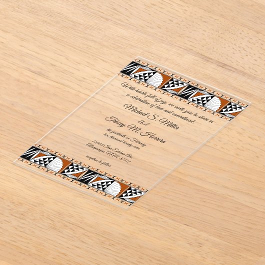 Southwest Sunrise Acryl Uitnodigingen (Laagn)