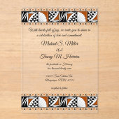 Southwest Sunrise Acryl Uitnodigingen (Voorkant)