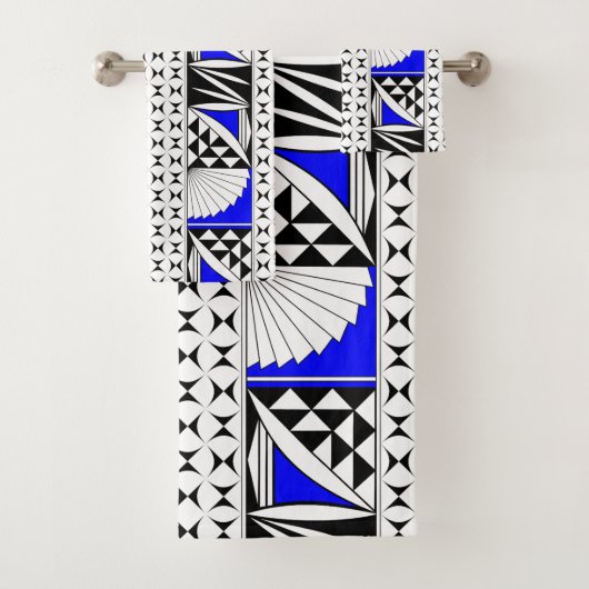 Southwest Sunrise in Electric Blue Bad Handdoek (Insitu)