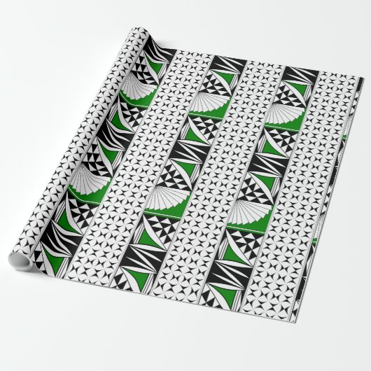 Southwest Sunrise in Green Gift Wrap Cadeaupapier (Uitgerold)