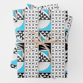 Southwest Sunrise in Turquoise Inpakpapier Vel (In situ)