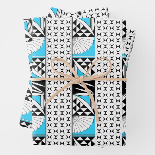 Southwest Sunrise in Turquoise Inpakpapier Vel (In situ)