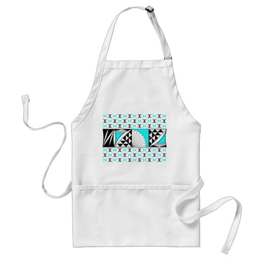 Southwest Sunrise in Turquoise Standaard Schort (Voorkant)