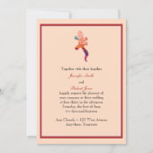Southwest Sunset Lizard Wedding Invitation Kaart (Voorkant)