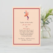 Southwest Sunset Lizard Wedding Invitation Kaart (Staand voorkant)