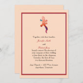 Southwest Sunset Lizard Wedding Invitation Kaart (Voorkant / Achterkant)